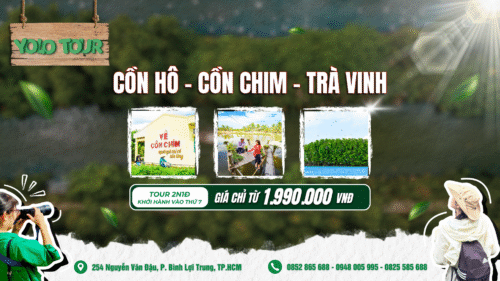 TOUR CỒN HÔ - CỒN CHIM - TRÀ VINH